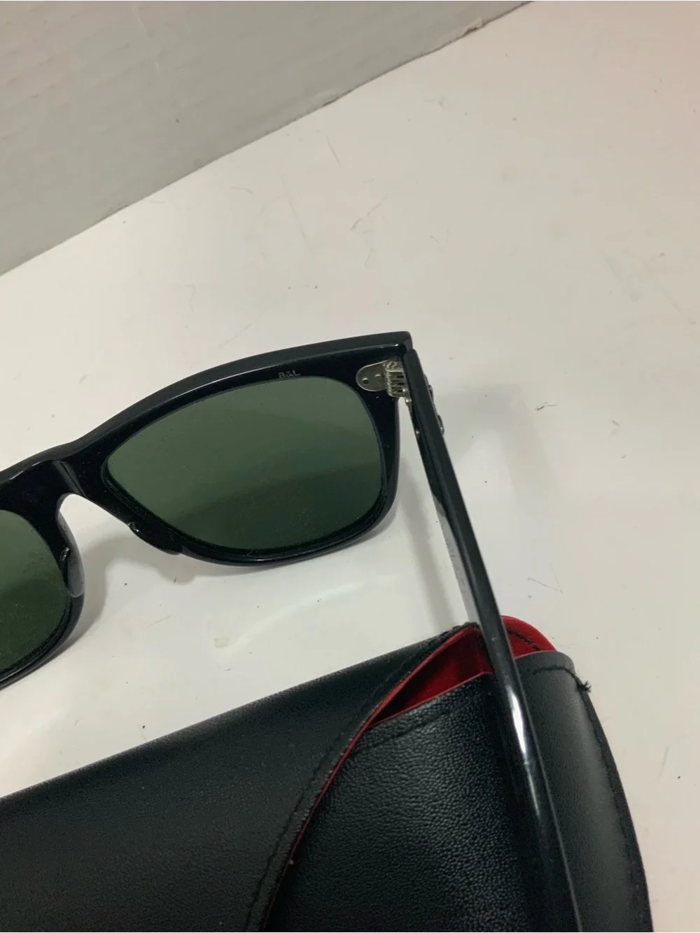 Vintage B&L Ray Ban Wayfarer II Sunglasses L1724 WOAS Black Frame G-15 Case USA